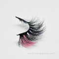 pink mink lashes with color at the end